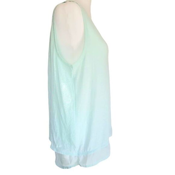 Womens L Gap Lightweight Spring-Ready Sleeveless Mint Green Keyhole Button Back - Picture 2 of 9